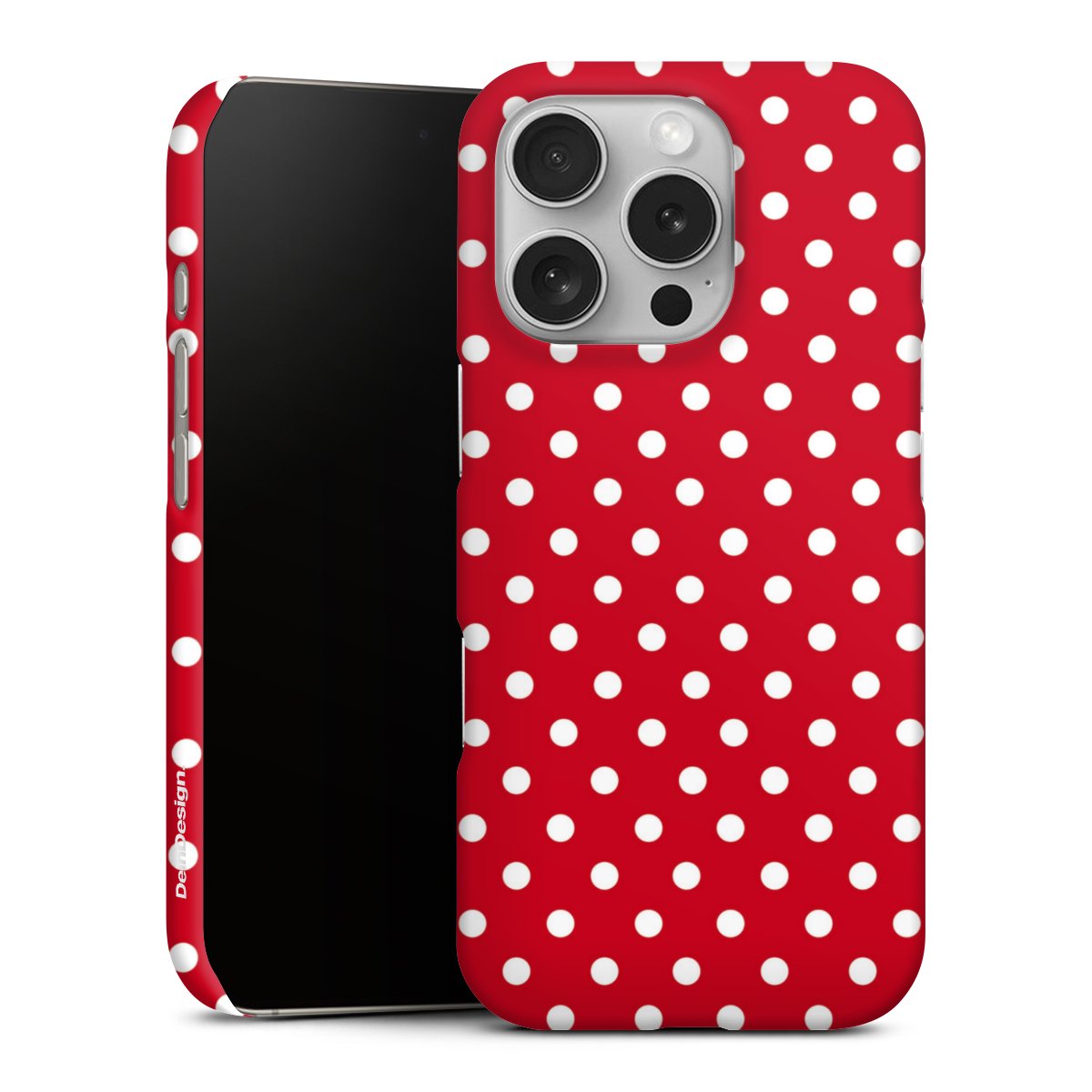 iPhone 16 Pro Handy Premium Case Smartphone Handyhülle Schutzhülle matt Points Polka Dots Retro Premium Case