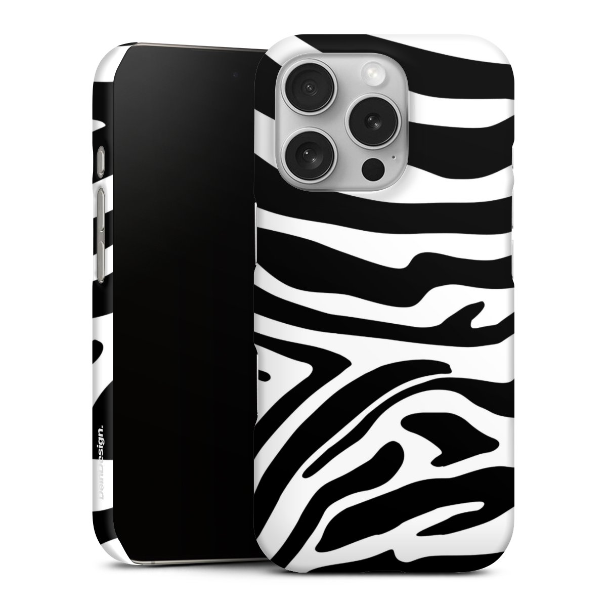 iPhone 16 Pro Handy Premium Case Smartphone Handyhülle Schutzhülle matt Zebra Animal Look Animal Print Premium Case