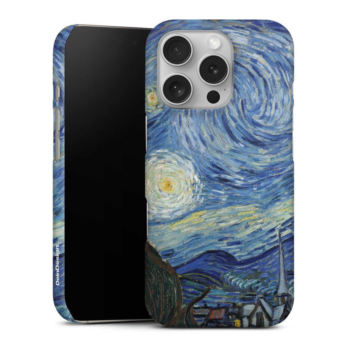 iPhone 16 Pro Handy Premium Case Smartphone Handyhülle Schutzhülle matt The Starry Night Kunst Vincent Van Gogh Premium Case