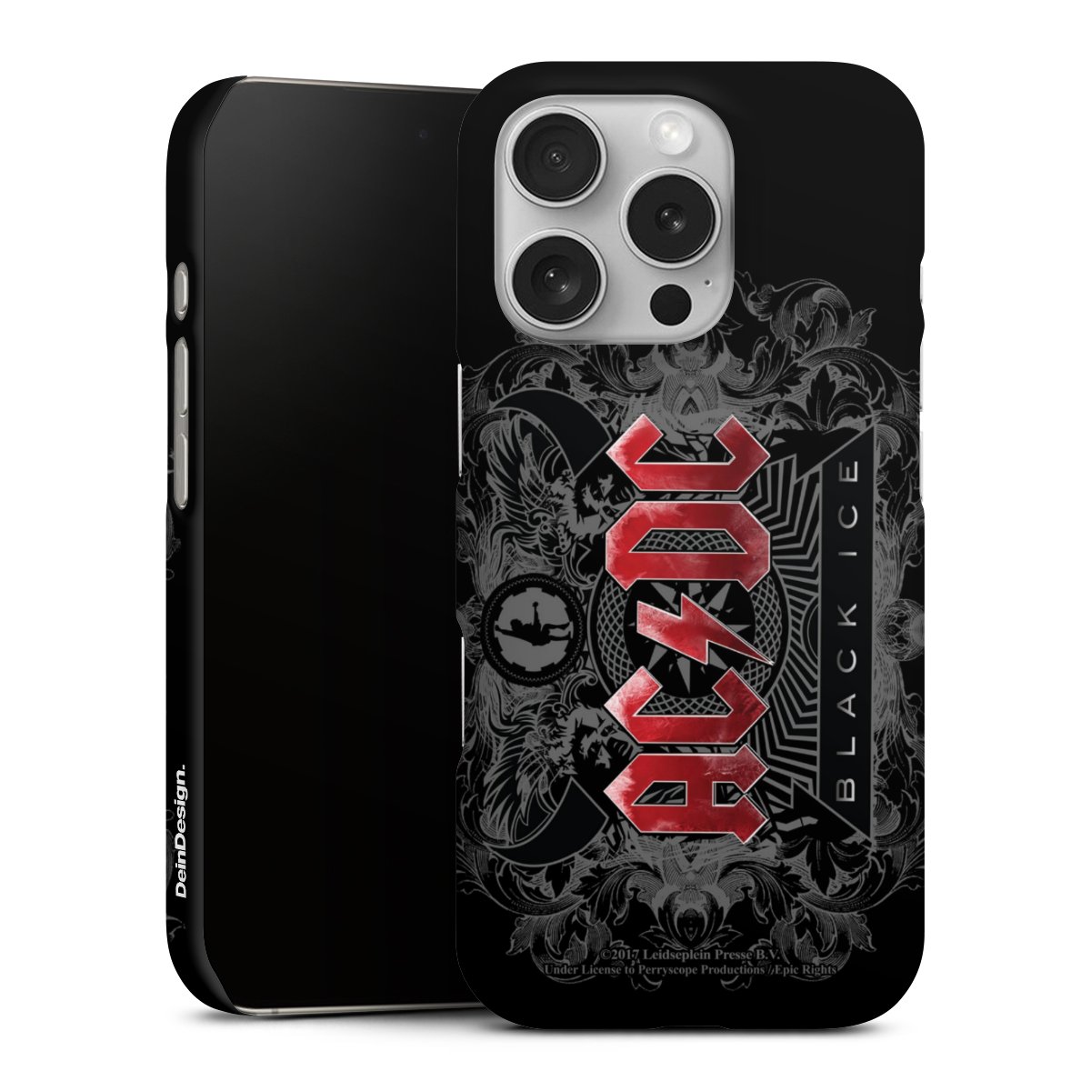 iPhone 16 Pro Handy Premium Case Smartphone Handyhülle Schutzhülle matt Merchandise Black Ice Acdc Premium Case