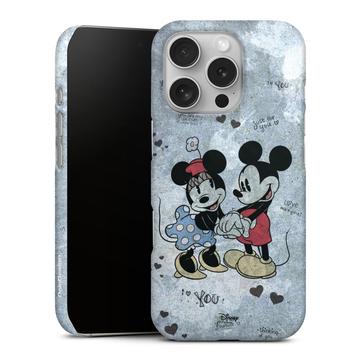 iPhone 16 Pro Handy Premium Case Smartphone Handyhülle Schutzhülle matt Mickey & Minnie Mouse Vintage Disney Premium Case