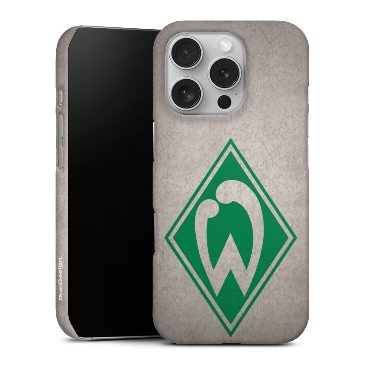 iPhone 16 Pro Handy Premium Case Smartphone Handyhülle Schutzhülle matt Sv Werder Bremen Concrete Official Licensed Product Premium Case