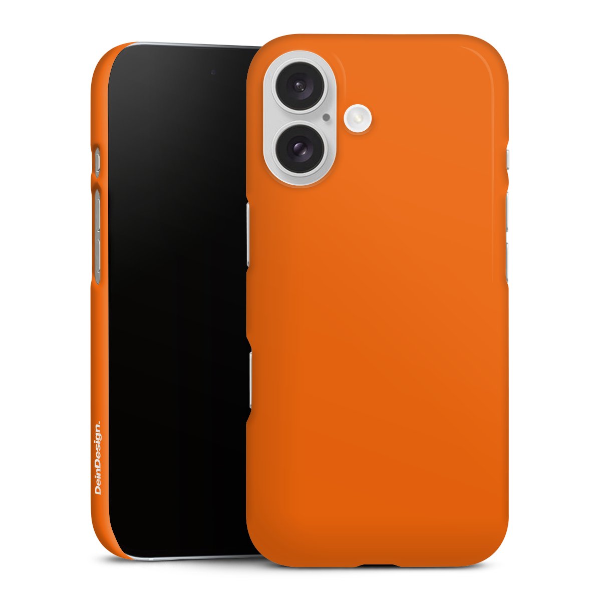 iPhone 16 Handy Premium Case Smartphone Handyhülle Schutzhülle glänzend Orange Colour Unicoloured Premium Case