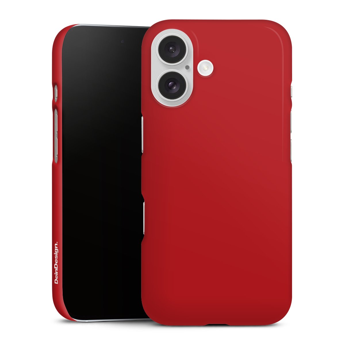 iPhone 16 Handy Premium Case Smartphone Handyhülle Schutzhülle glänzend Colour Unicoloured Red Premium Case