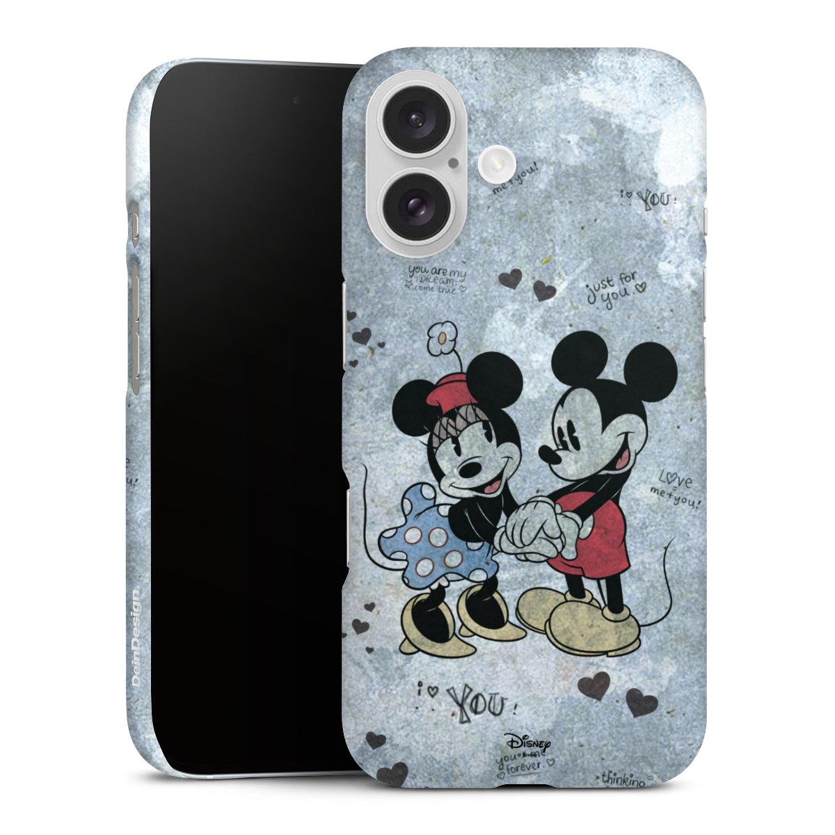 iPhone 16 Handy Premium Case Smartphone Handyhülle Schutzhülle glänzend Mickey & Minnie Mouse Vintage Disney Premium Case