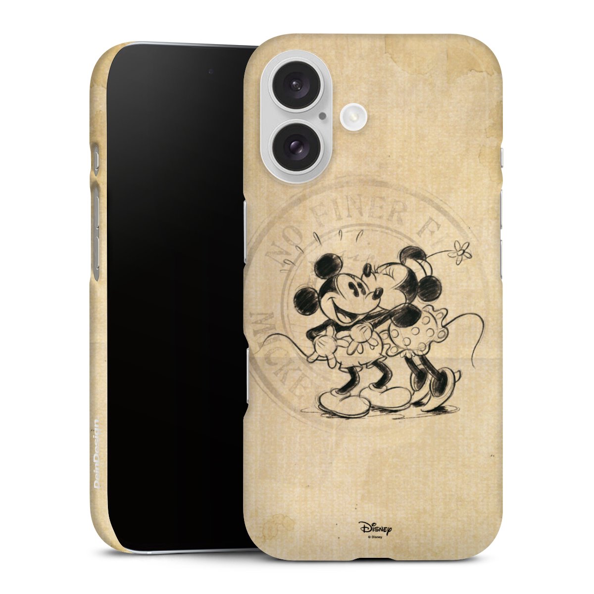 iPhone 16 Handy Premium Case Smartphone Handyhülle Schutzhülle glänzend Mickey Mouse Vintage Minnie Mouse Premium Case