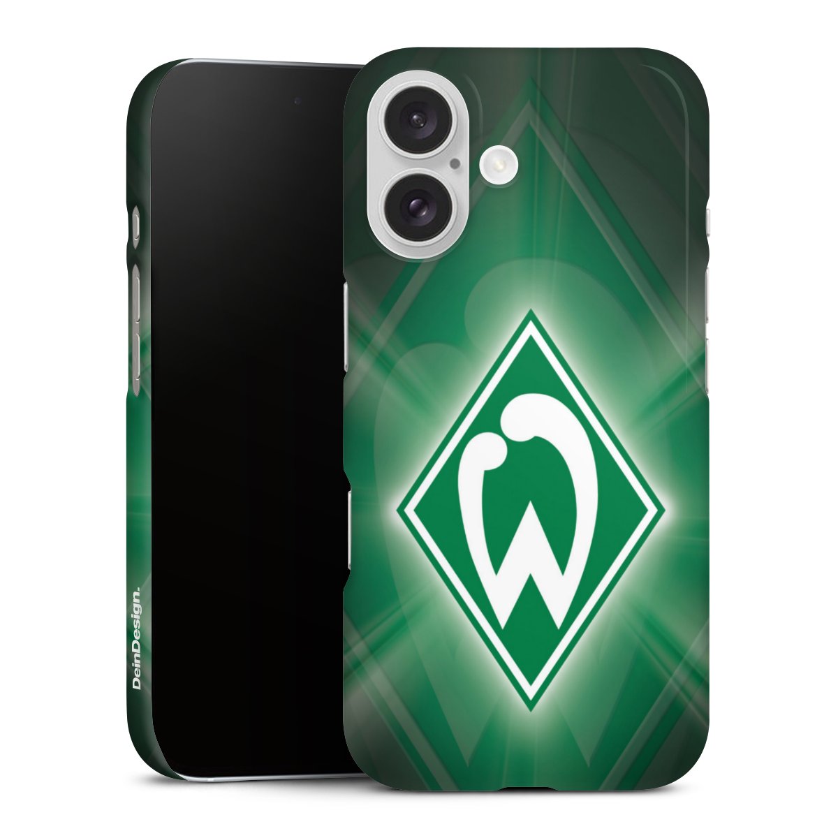 iPhone 16 Handy Premium Case Smartphone Handyhülle Schutzhülle glänzend Sv Werder Bremen Official Licensed Product Coat Of Arms Premium Case