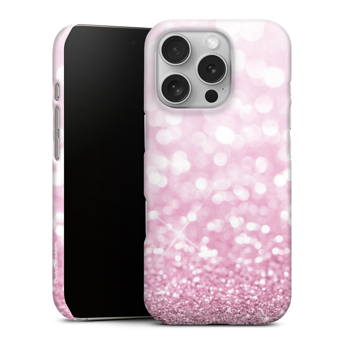 iPhone 16 Pro Handy Premium Case Smartphone Handyhülle Schutzhülle glänzend Glitzer Pink Shine Premium Case