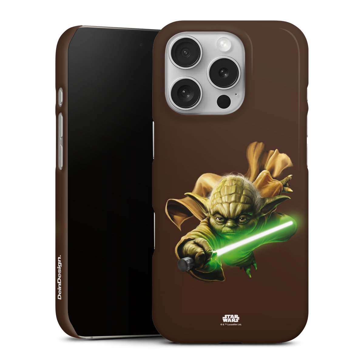 iPhone 16 Pro Handy Premium Case Smartphone Handyhülle Schutzhülle glänzend Yoda Merchandise Star Wars Premium Case