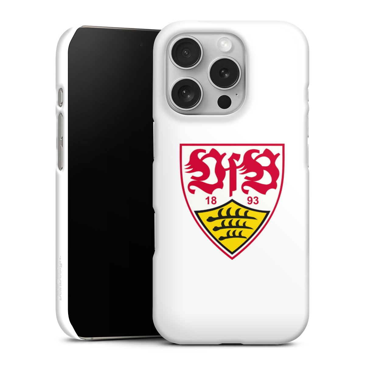 iPhone 16 Pro Handy Premium Case Smartphone Handyhülle Schutzhülle glänzend Logo Official Licensed Product Vfb Stuttgart Premium Case