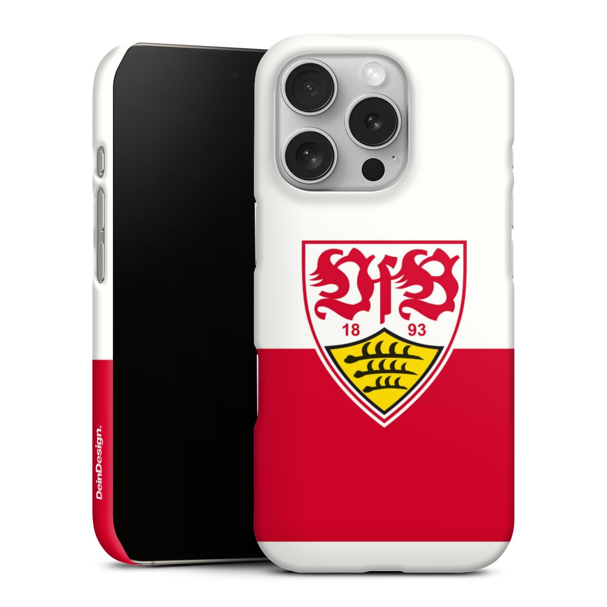 iPhone 16 Pro Handy Premium Case Smartphone Handyhülle Schutzhülle glänzend Official Licensed Product Logo Vfb Stuttgart Premium Case