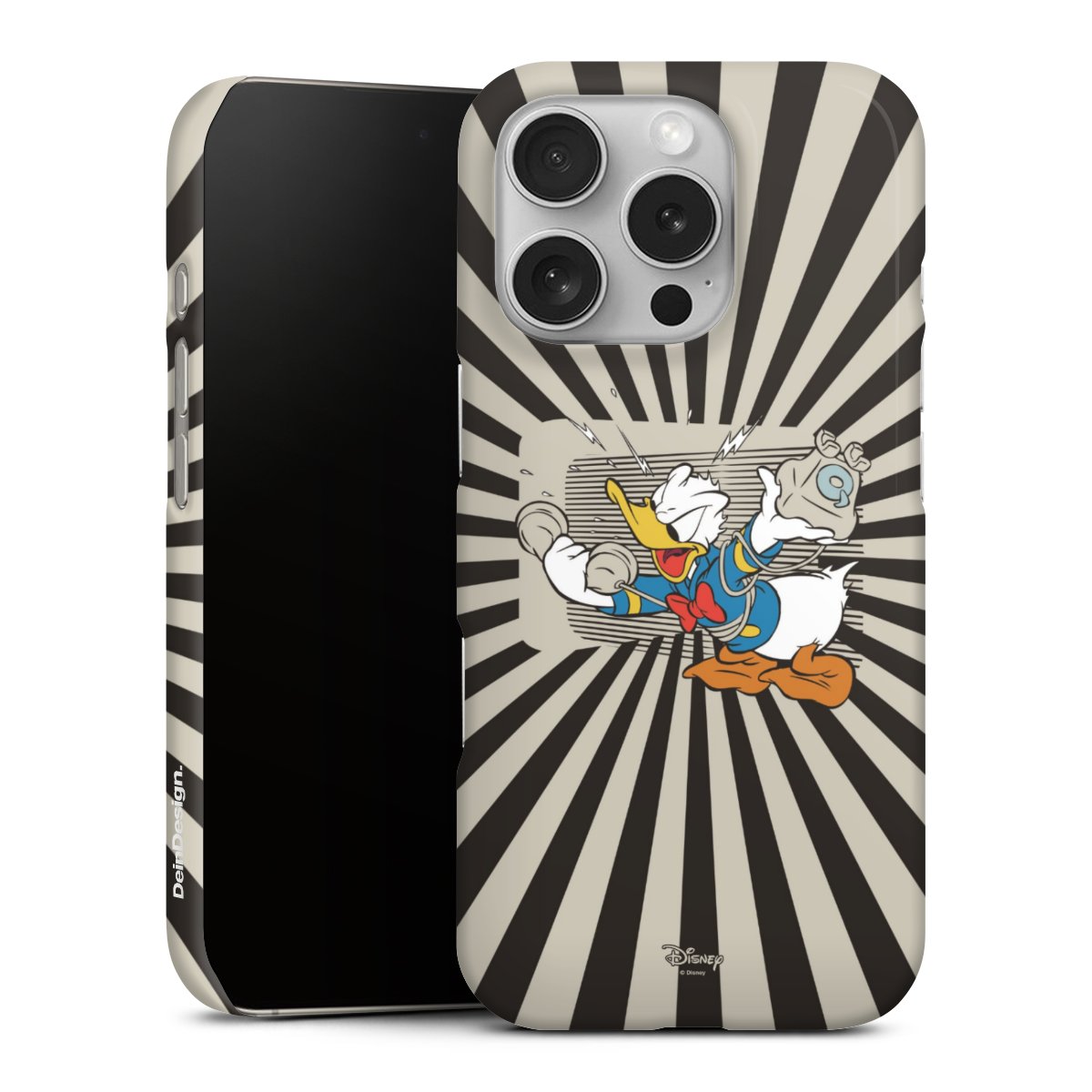 iPhone 16 Pro Handy Premium Case Smartphone Handyhülle Schutzhülle glänzend Donald Duck Disney Official Licensed Product Premium Case