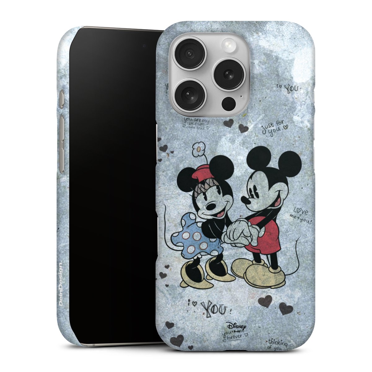 iPhone 16 Pro Handy Premium Case Smartphone Handyhülle Schutzhülle glänzend Mickey & Minnie Mouse Vintage Disney Premium Case