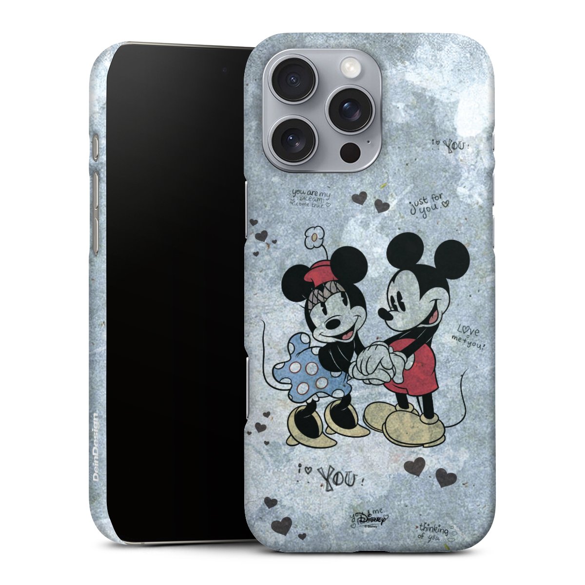 iPhone 16 Pro Max Handy Premium Case Smartphone Handyhülle Schutzhülle glänzend Mickey & Minnie Mouse Vintage Disney Premium Case