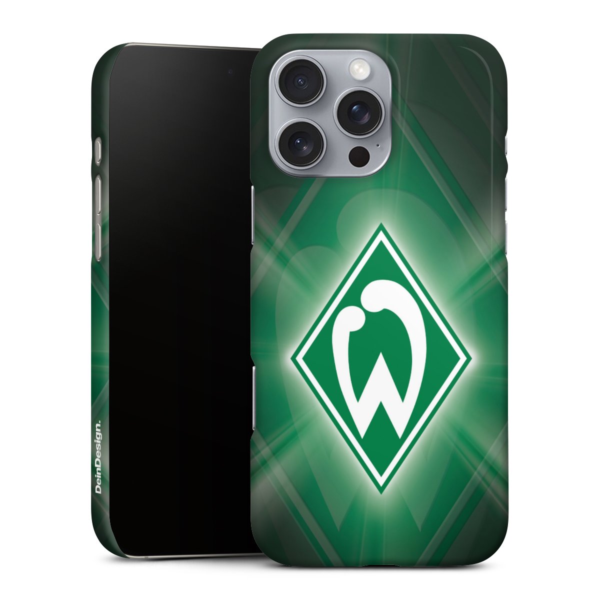 iPhone 16 Pro Max Handy Premium Case Smartphone Handyhülle Schutzhülle glänzend Sv Werder Bremen Official Licensed Product Coat Of Arms Premium Case