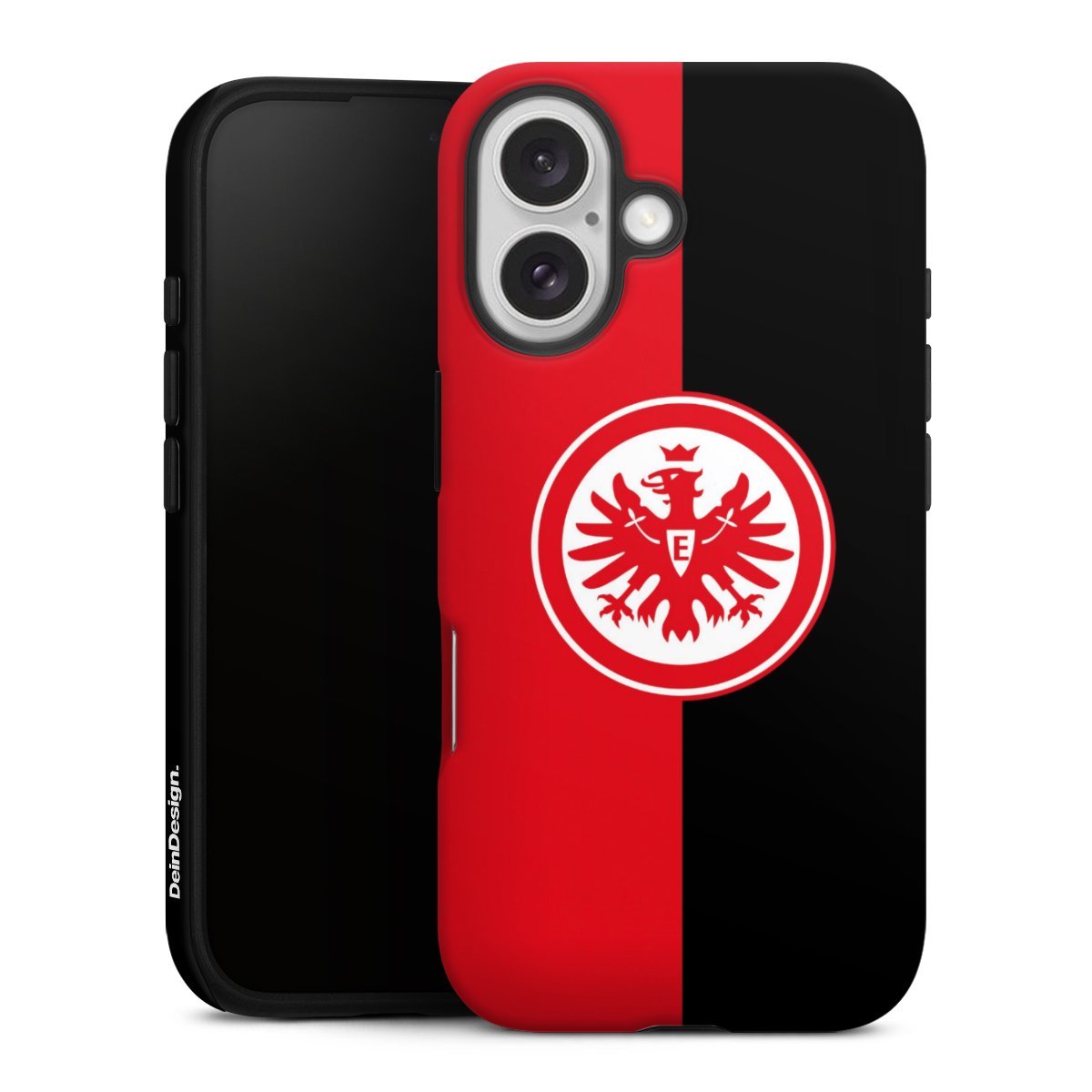 iPhone 16 Handy Panzer Handyhülle robuste Outdoor Hülle Schutzhülle matt Official Licensed Product Eintracht Frankfurt Sge Tough Case