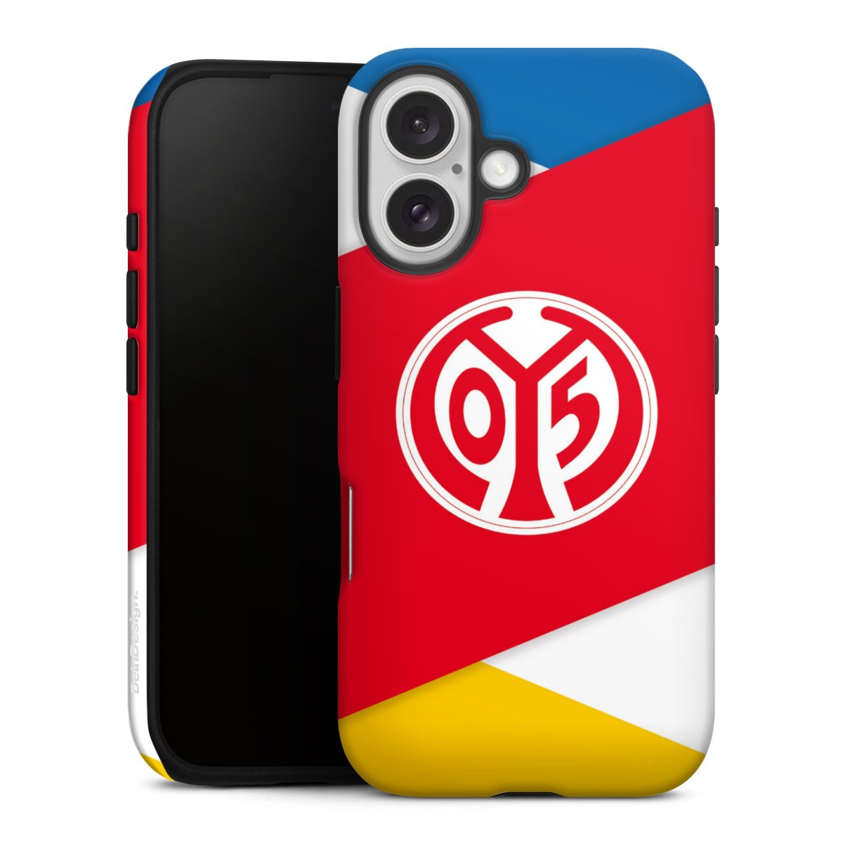 iPhone 16 Handy Panzer Handyhülle robuste Outdoor Hülle Schutzhülle matt Official Licensed Product Soccer 1. Fsv Mainz 05 E.V. Tough Case