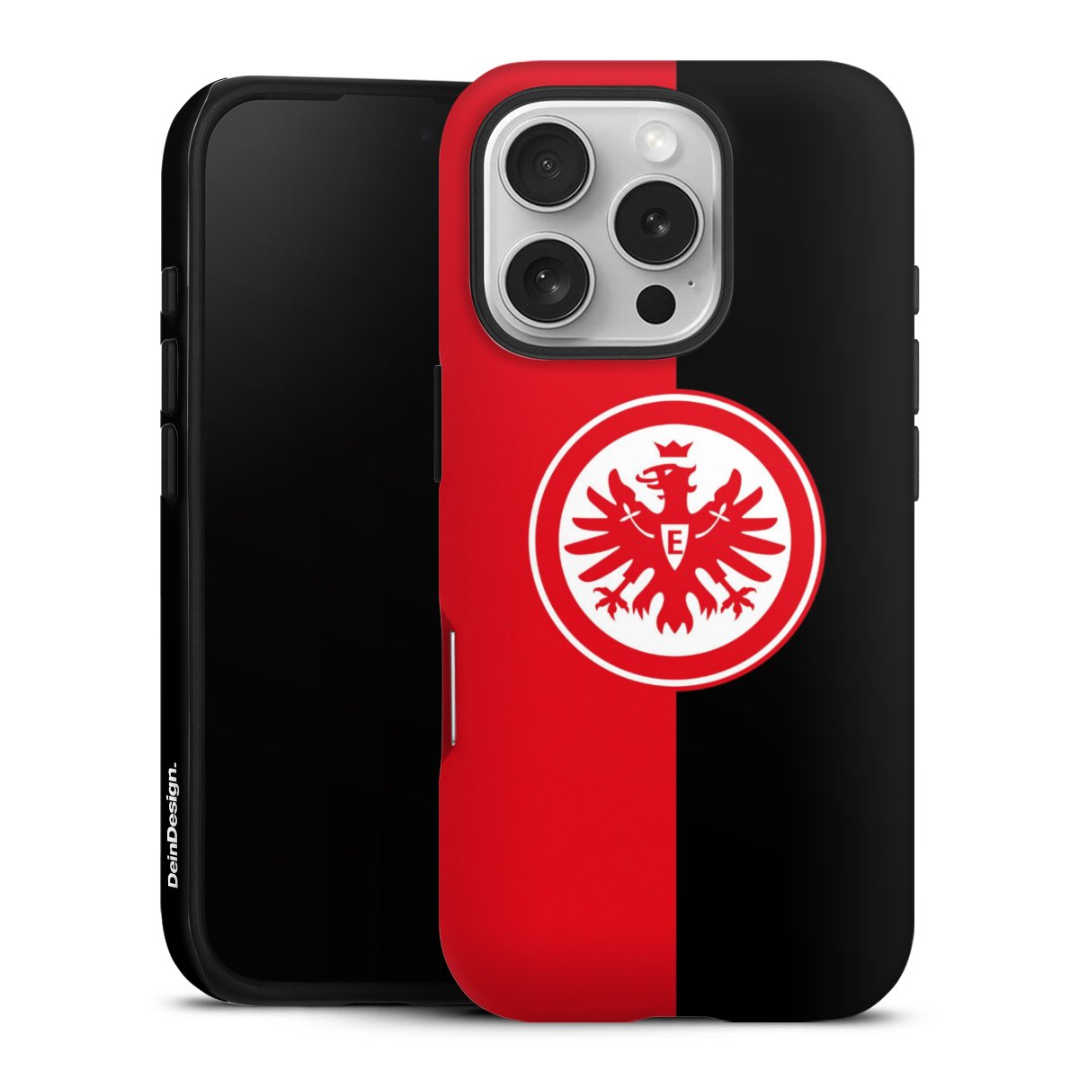 iPhone 16 Pro Handy Panzer Handyhülle robuste Outdoor Hülle Schutzhülle matt Official Licensed Product Eintracht Frankfurt Sge Tough Case