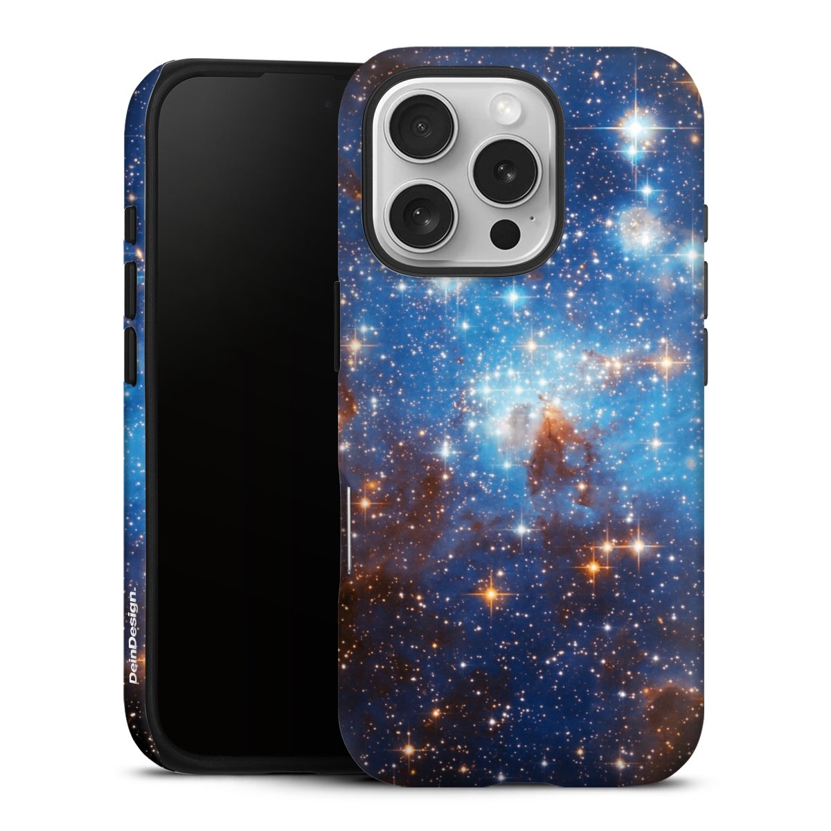 iPhone 16 Pro Handy Panzer Handyhülle robuste Outdoor Hülle Schutzhülle matt Star Weltall Galaxy Tough Case