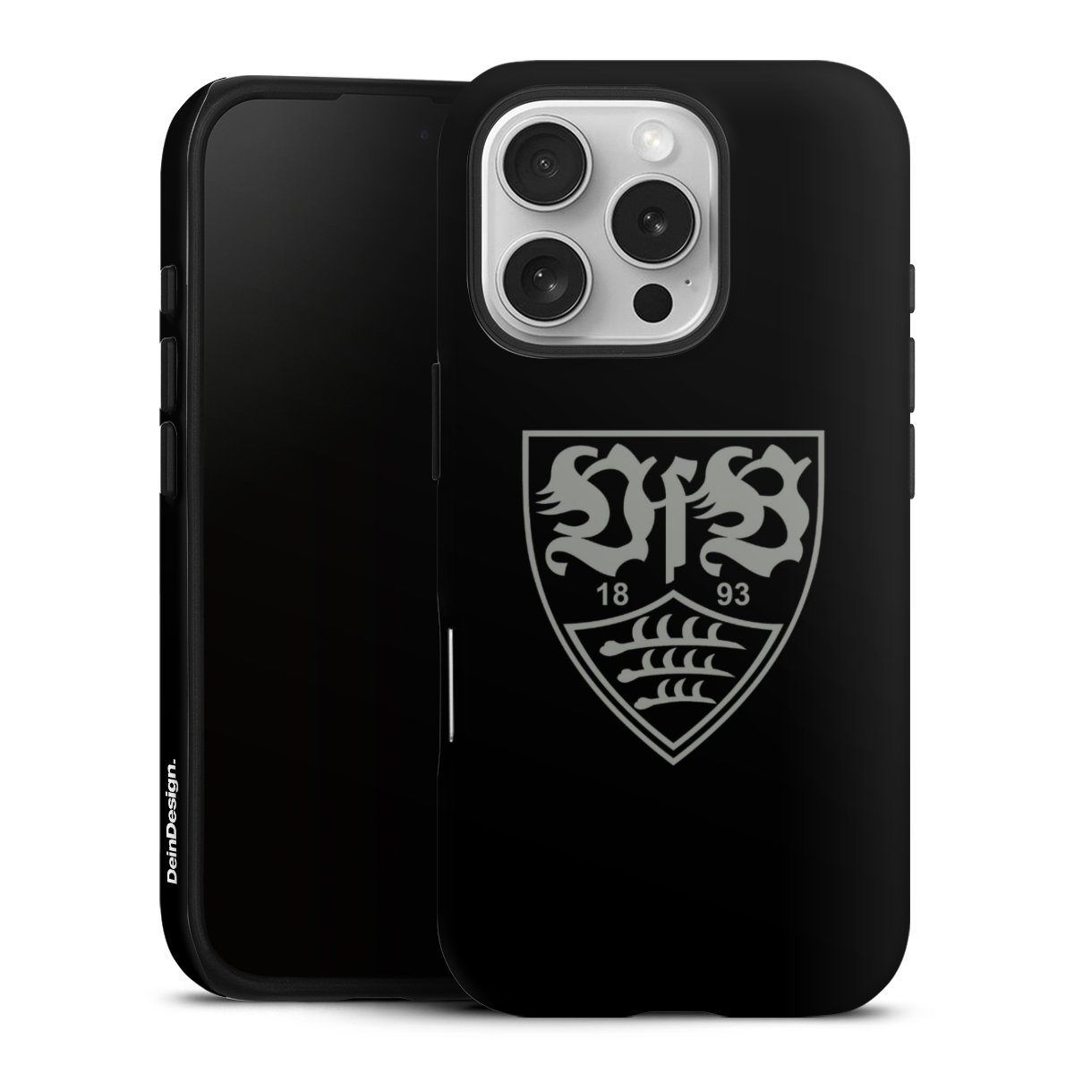 iPhone 16 Pro Handy Panzer Handyhülle robuste Outdoor Hülle Schutzhülle matt Official Licensed Product Vfb Stuttgart Tough Case