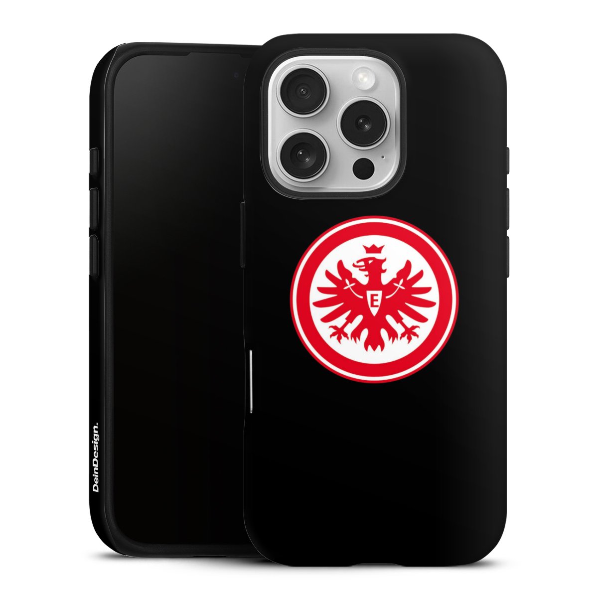 iPhone 16 Pro Handy Panzer Handyhülle robuste Outdoor Hülle Schutzhülle matt Eintracht Frankfurt Sge Eagle Tough Case