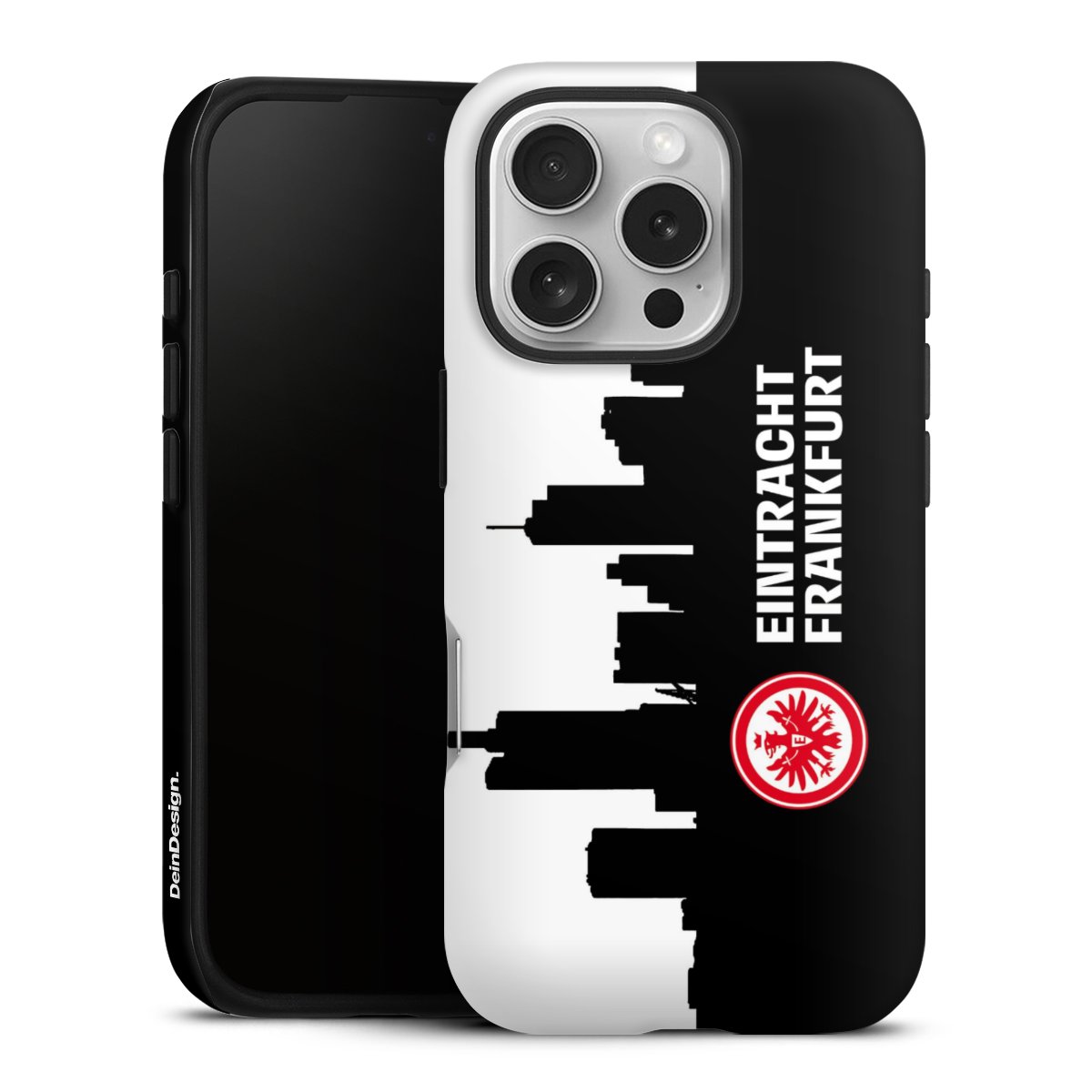 iPhone 16 Pro Handy Panzer Handyhülle robuste Outdoor Hülle Schutzhülle matt Sge Eintracht Frankfurt Official Licensed Product Tough Case