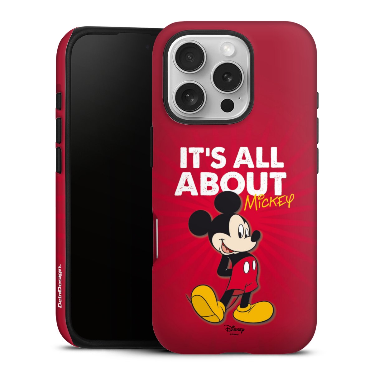 iPhone 16 Pro Handy Panzer Handyhülle robuste Outdoor Hülle Schutzhülle matt Mouse Disney Official Licensed Product Tough Case