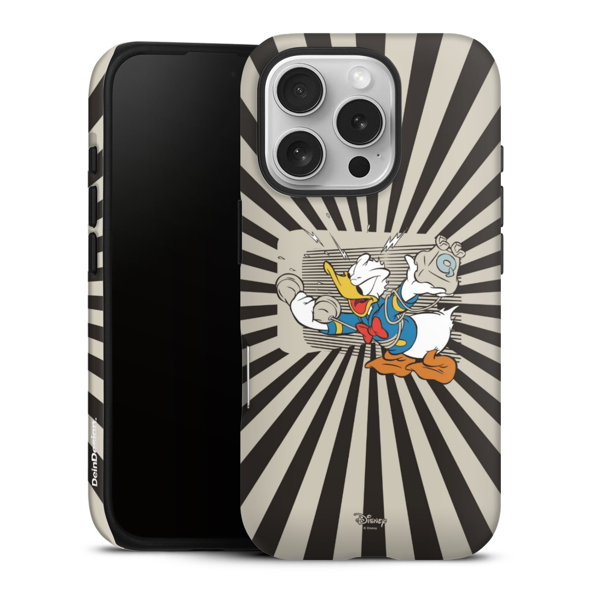 iPhone 16 Pro Handy Panzer Handyhülle robuste Outdoor Hülle Schutzhülle matt Donald Duck Disney Official Licensed Product Tough Case