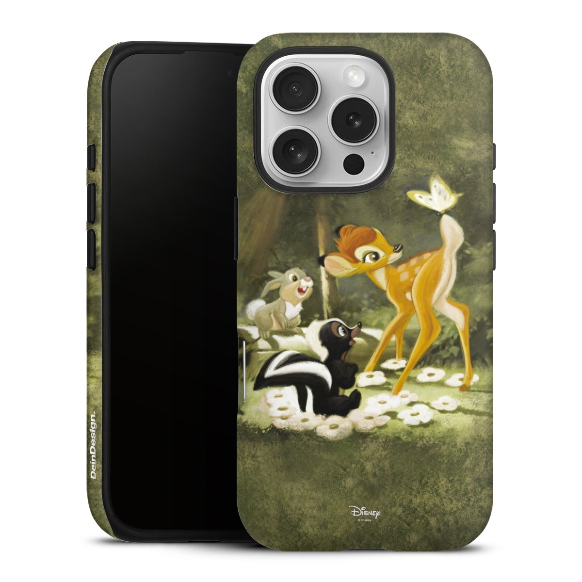 iPhone 16 Pro Handy Panzer Handyhülle robuste Outdoor Hülle Schutzhülle matt Disney Official Licensed Product Bambi Tough Case