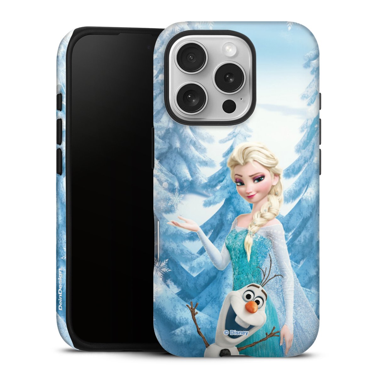 iPhone 16 Pro Handy Panzer Handyhülle robuste Outdoor Hülle Schutzhülle matt Official Licensed Product Frozen Elsa Disney Tough Case