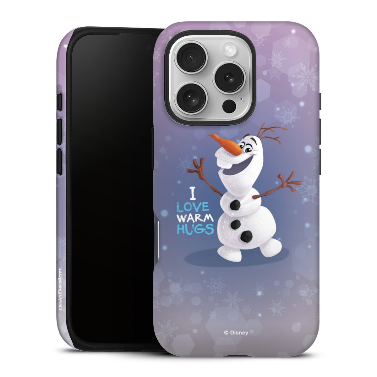 iPhone 16 Pro Handy Panzer Handyhülle robuste Outdoor Hülle Schutzhülle matt Frozen Frozen Olaf Official Licensed Product Tough Case