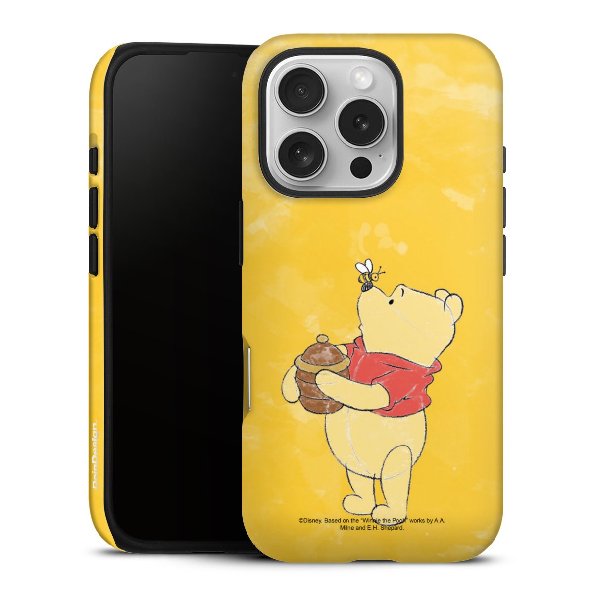 iPhone 16 Pro Handy Panzer Handyhülle robuste Outdoor Hülle Schutzhülle matt Official Licensed Product Winnie The Pooh Disney Tough Case