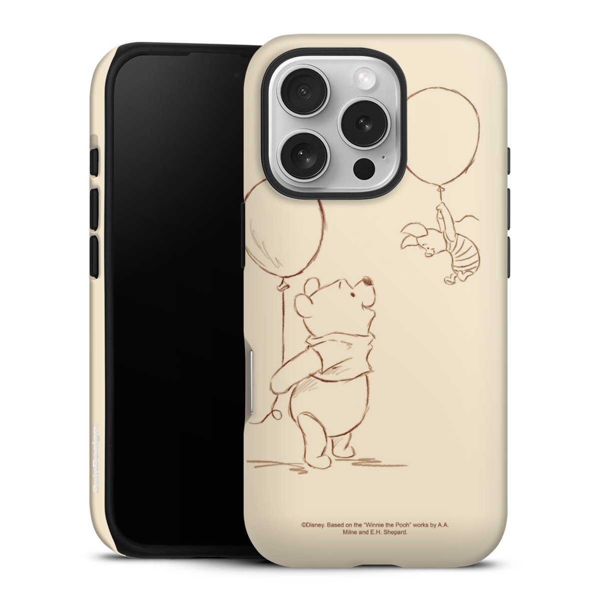 iPhone 16 Pro Handy Panzer Handyhülle robuste Outdoor Hülle Schutzhülle matt Official Licensed Product Winnie The Pooh Disney Tough Case