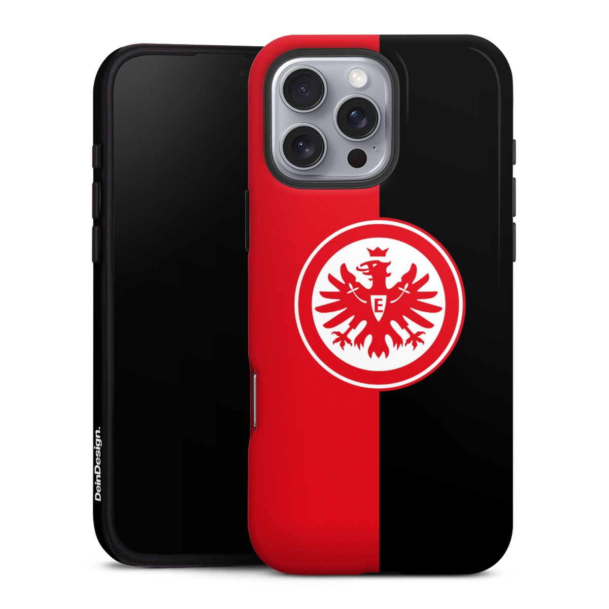 iPhone 16 Pro Max Handy Panzer Handyhülle robuste Outdoor Hülle Schutzhülle matt Official Licensed Product Eintracht Frankfurt Sge Tough Case