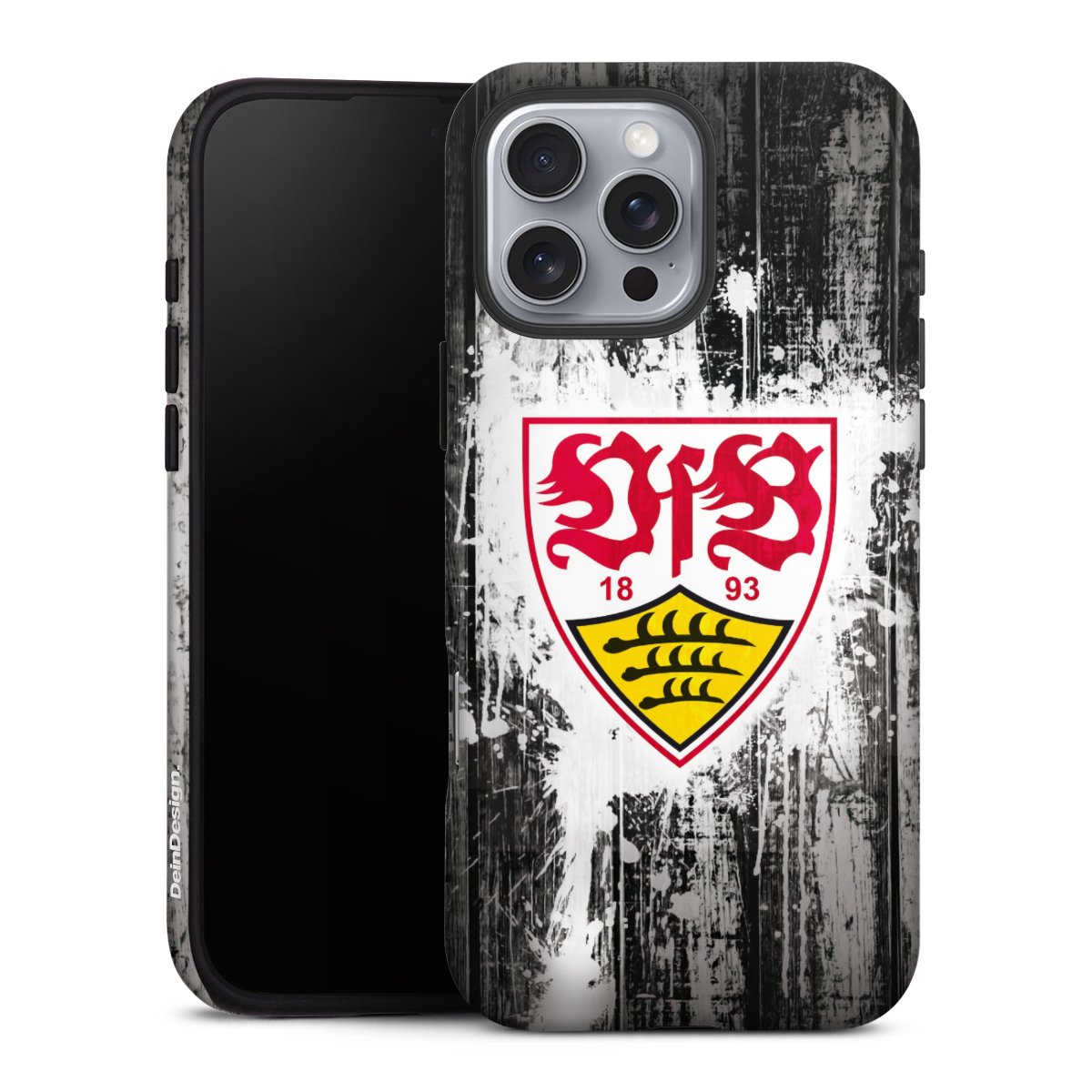 iPhone 16 Pro Max Handy Panzer Handyhülle robuste Outdoor Hülle Schutzhülle matt Vfb Stuttgart Official Licensed Product Tough Case