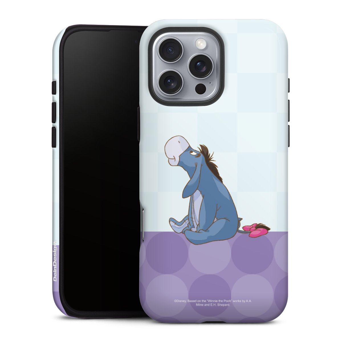 iPhone 16 Pro Max Handy Panzer Handyhülle robuste Outdoor Hülle Schutzhülle matt Disney Donkey Winnie The Pooh Tough Case