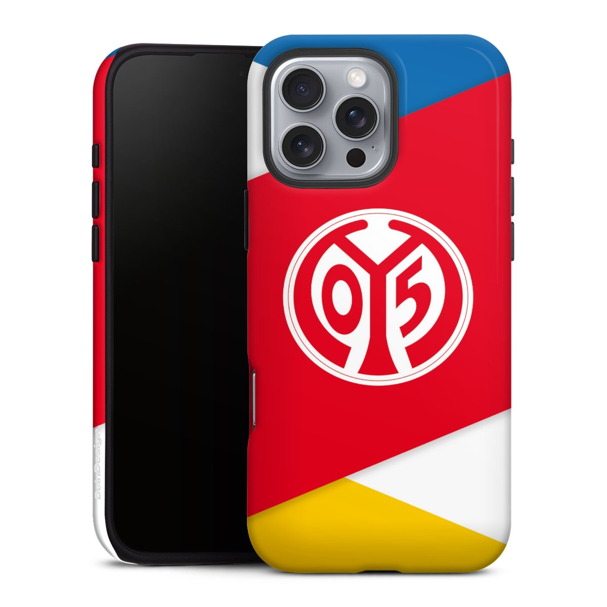 iPhone 16 Pro Max Handy Panzer Handyhülle robuste Outdoor Hülle Schutzhülle matt Official Licensed Product Soccer 1. Fsv Mainz 05 E.V. Tough Case