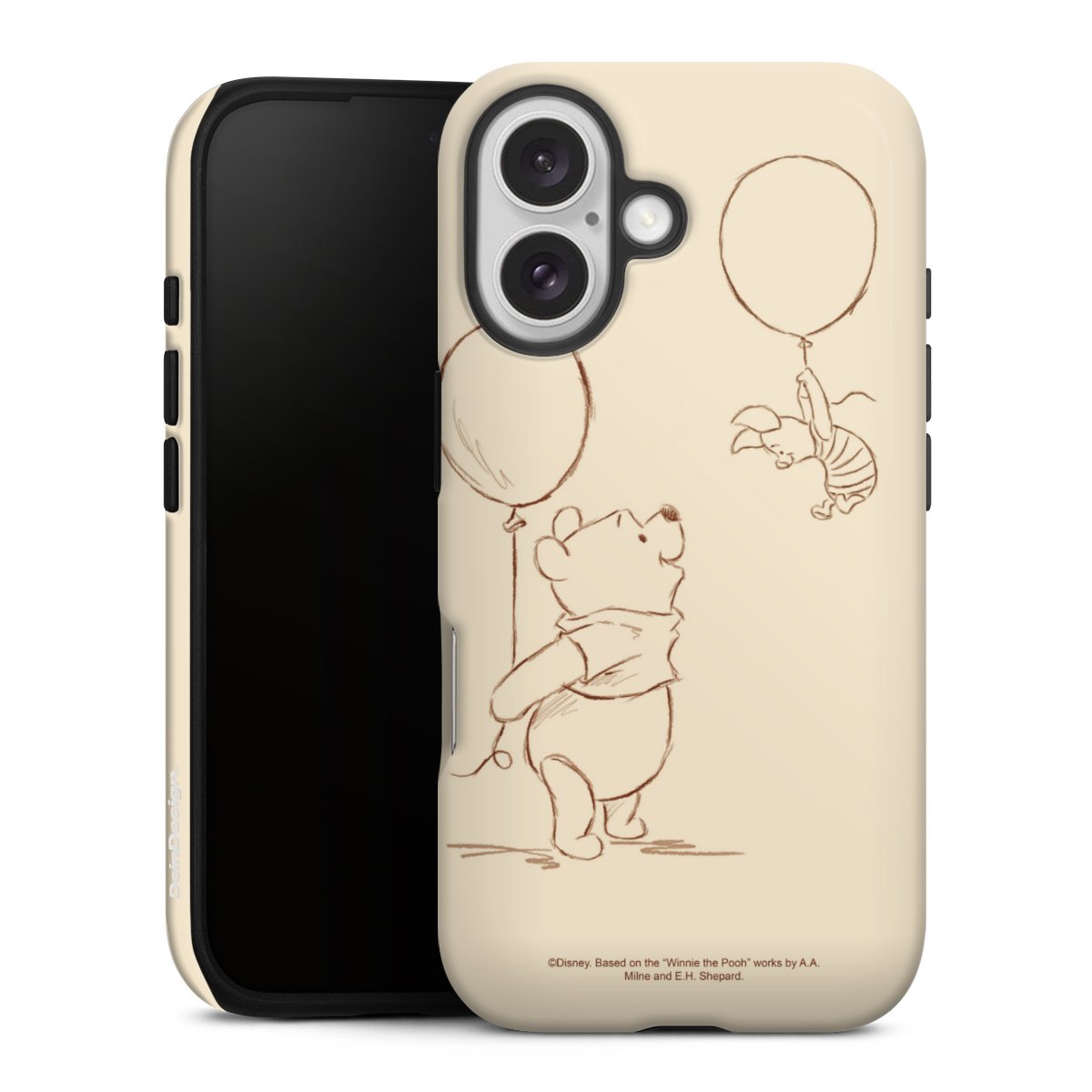 iPhone 16 Handy Panzer Handyhülle robuste Outdoor Hülle Schutzhülle glänzend Official Licensed Product Winnie The Pooh Disney Tough Case