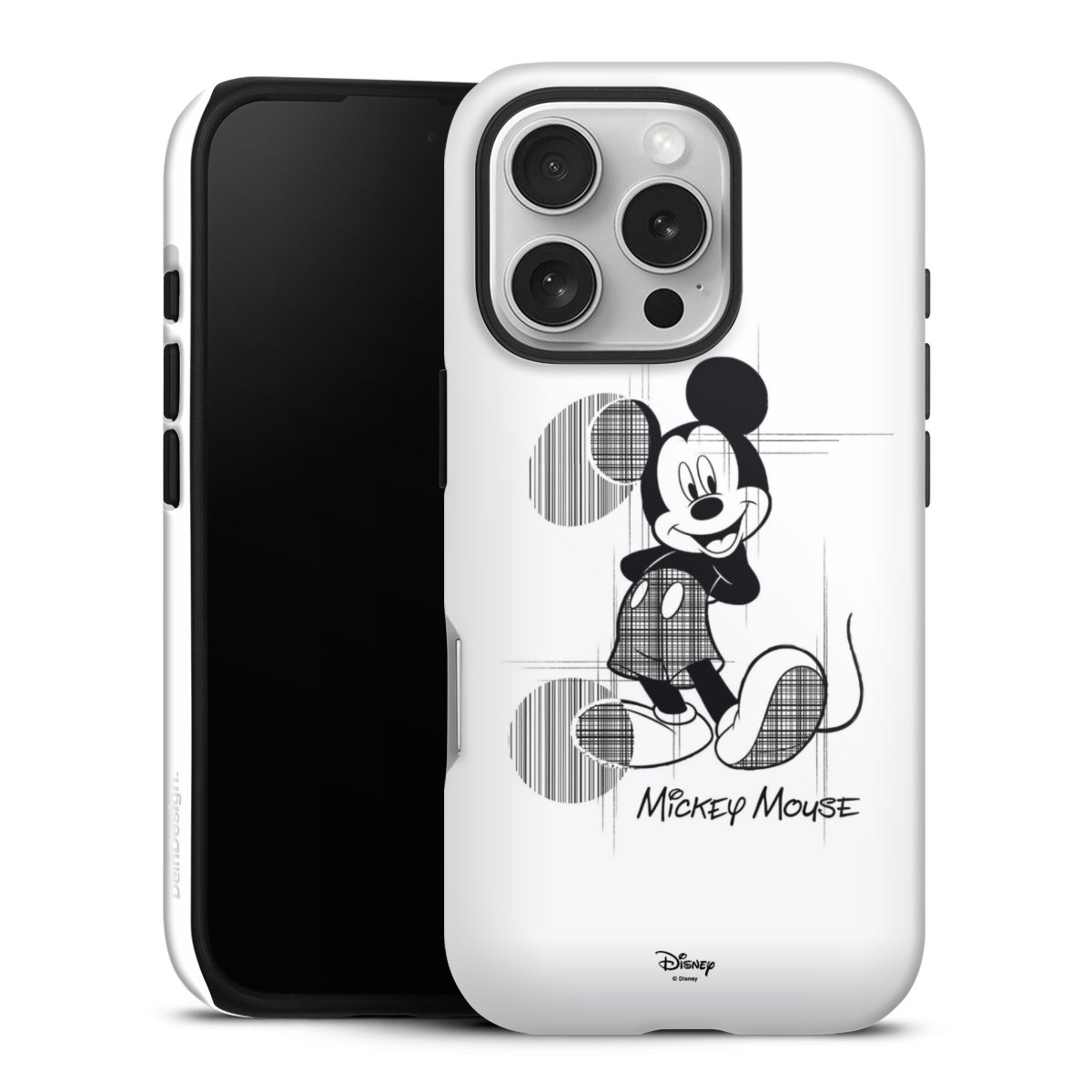 iPhone 16 Pro Handy Panzer Handyhülle robuste Outdoor Hülle Schutzhülle glänzend Disney Official Licensed Product Mickey Mouse Tough Case