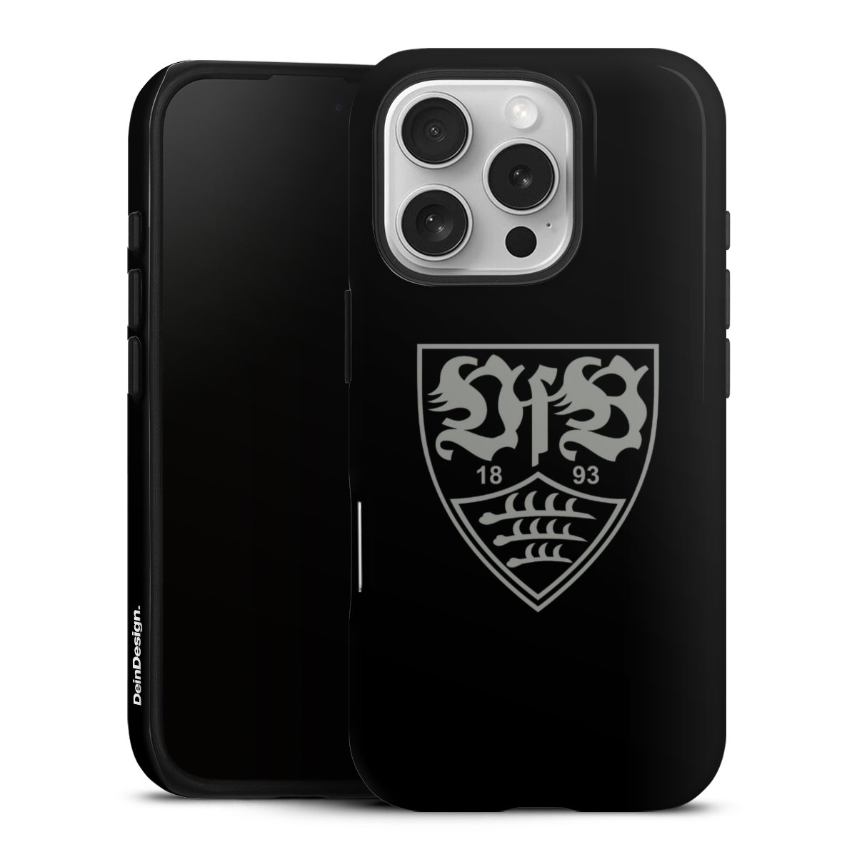 iPhone 16 Pro Handy Panzer Handyhülle robuste Outdoor Hülle Schutzhülle glänzend Official Licensed Product Vfb Stuttgart Tough Case