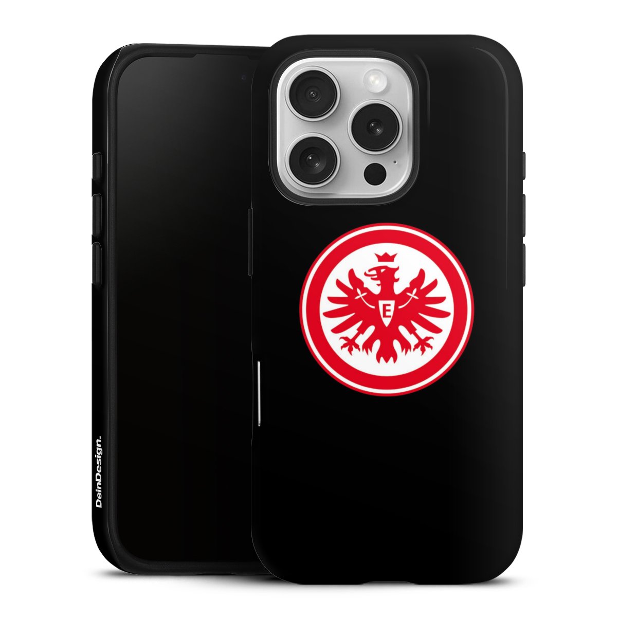 iPhone 16 Pro Handy Panzer Handyhülle robuste Outdoor Hülle Schutzhülle glänzend Eintracht Frankfurt Sge Eagle Tough Case