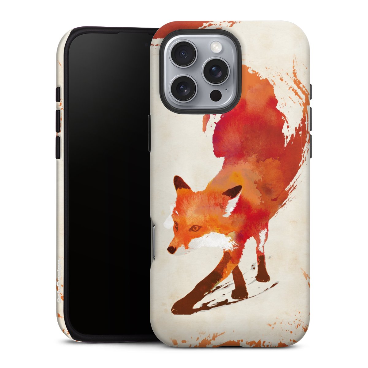 iPhone 16 Pro Max Handy Panzer Handyhülle robuste Outdoor Hülle Schutzhülle glänzend Fox Graphic Tough Case