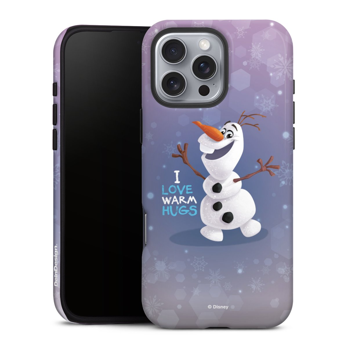 iPhone 16 Pro Max Handy Panzer Handyhülle robuste Outdoor Hülle Schutzhülle glänzend Frozen Frozen Olaf Official Licensed Product Tough Case