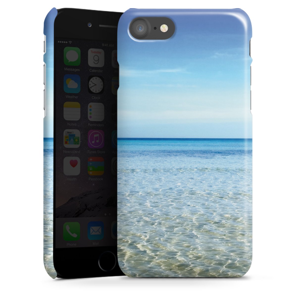 iPhone SE (2020) Handy Premium Case Smartphone Handyhülle Schutzhülle glänzend Urlaub Sky Ocean Premium Case