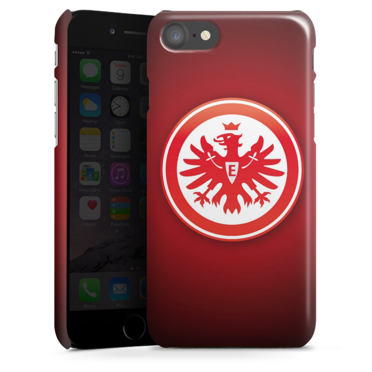 iPhone SE (2020) Handy Premium Case Smartphone Handyhülle Schutzhülle glänzend Eintracht Frankfurt Official Licensed Product Coat Of Arms Premium Case