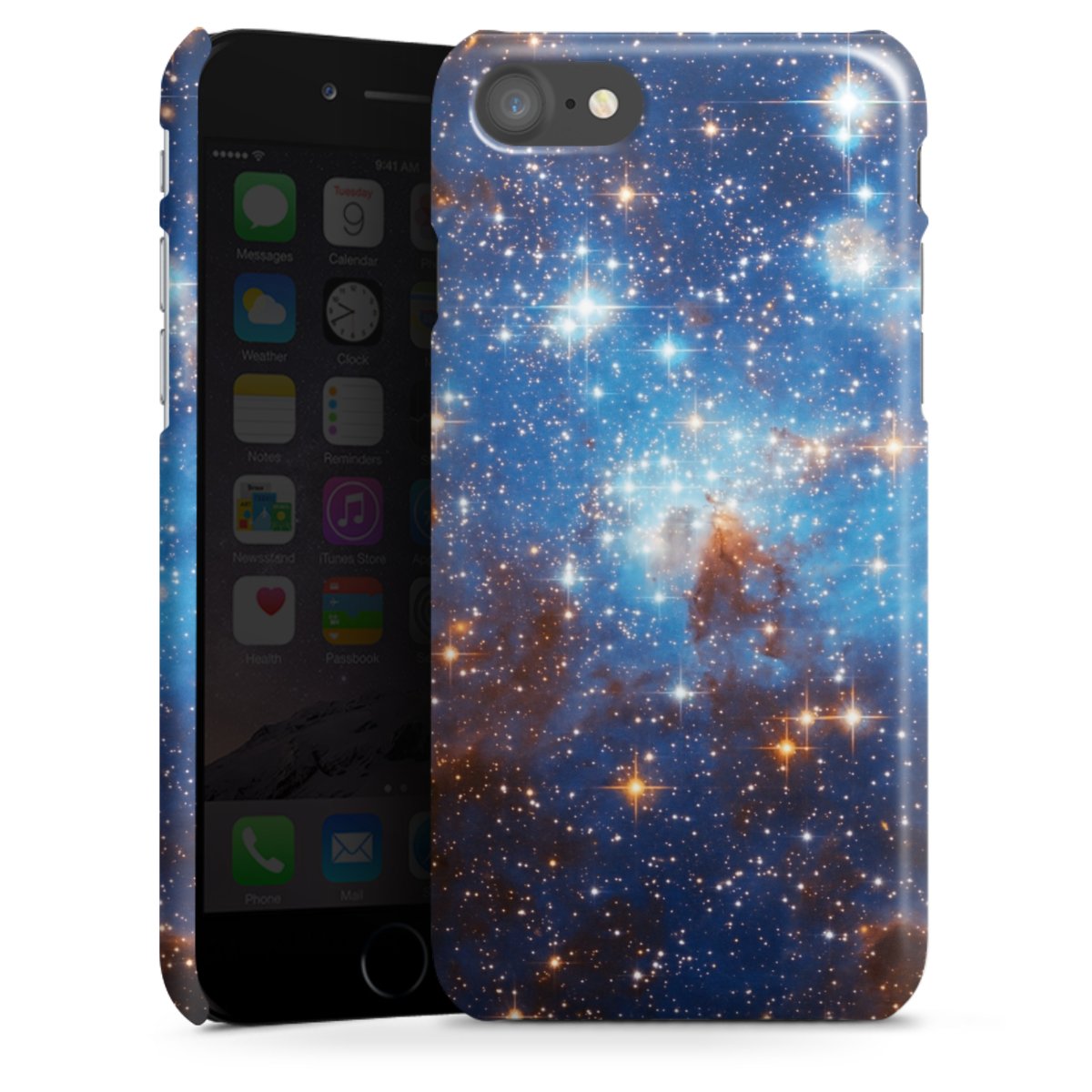 iPhone SE (2020) Handy Premium Case Smartphone Handyhülle Schutzhülle glänzend Star Weltall Galaxy Premium Case