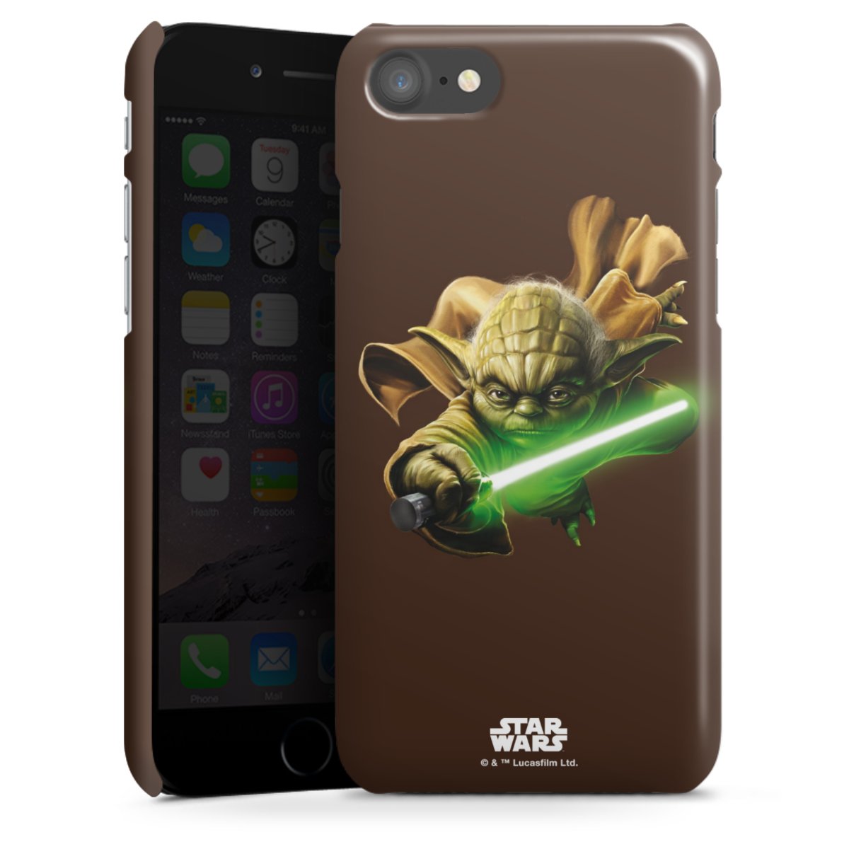 iPhone SE (2020) Handy Premium Case Smartphone Handyhülle Schutzhülle glänzend Yoda Merchandise Star Wars Premium Case