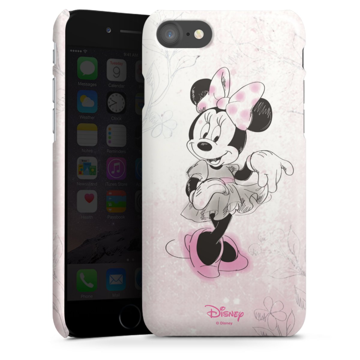 iPhone SE (2020) Handy Premium Case Smartphone Handyhülle Schutzhülle glänzend Disney Minnie Mouse Vintage Premium Case