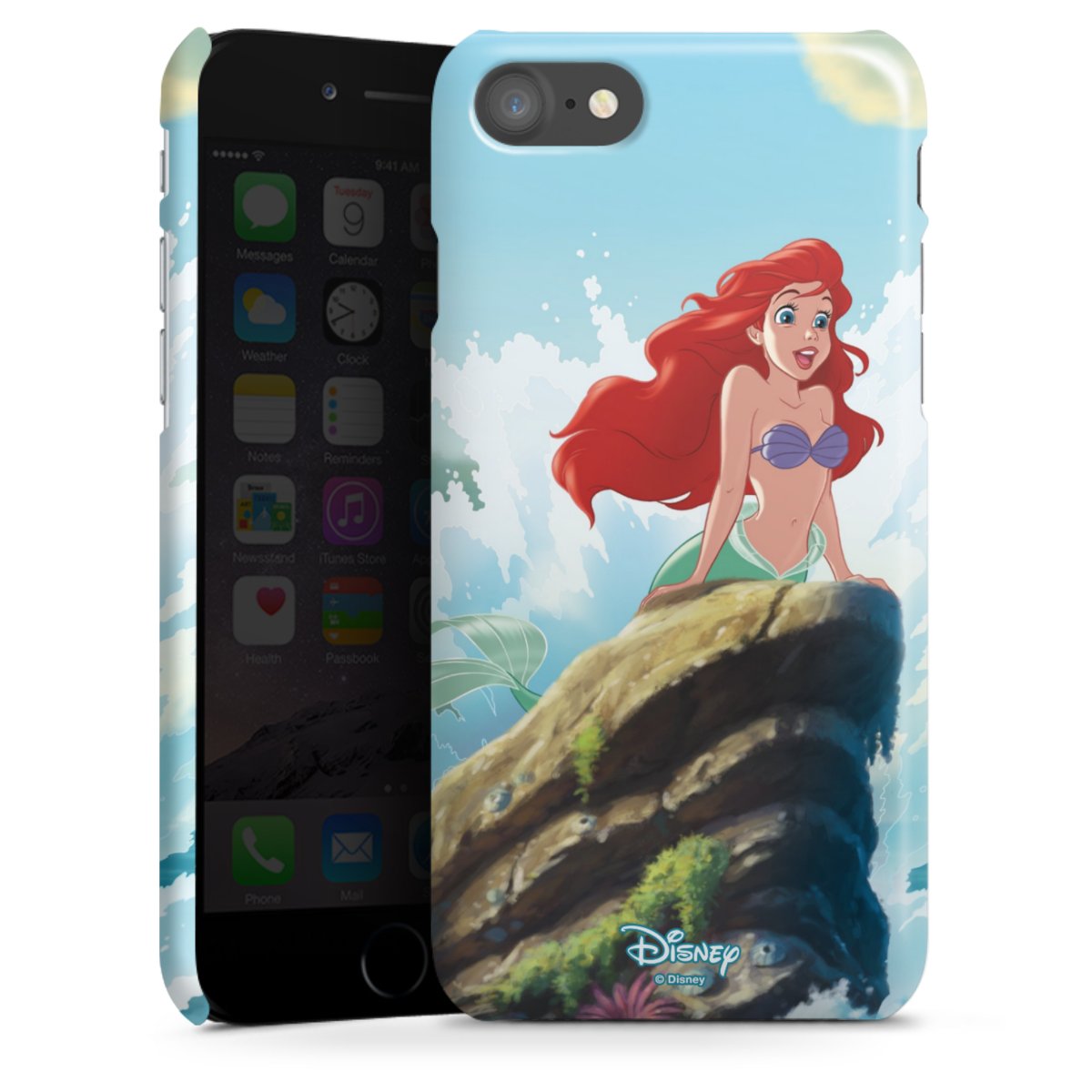 iPhone SE (2020) Handy Premium Case Smartphone Handyhülle Schutzhülle glänzend Mermaid Arielle Die Meerjungfrau Official Licensed Product Premium Case