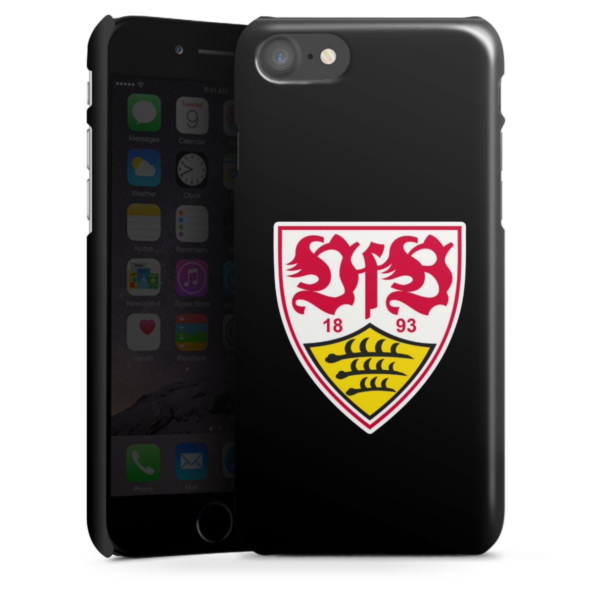 iPhone SE (2020) Handy Premium Case Smartphone Handyhülle Schutzhülle glänzend Vfb Stuttgart Official Licensed Product Coat Of Arms Premium Case